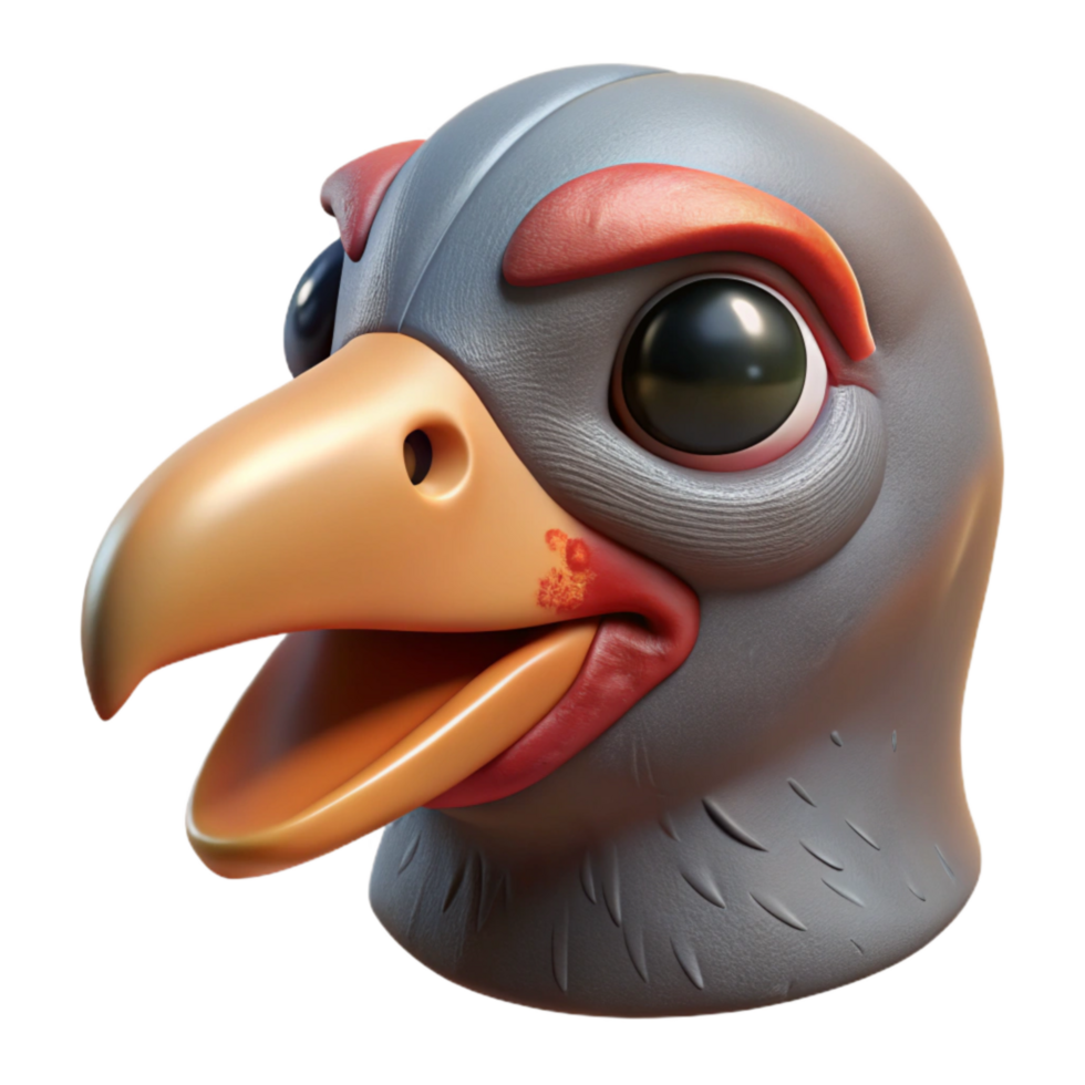wonderful classic Injured Bird Beak Close Up Transparent Background premium png