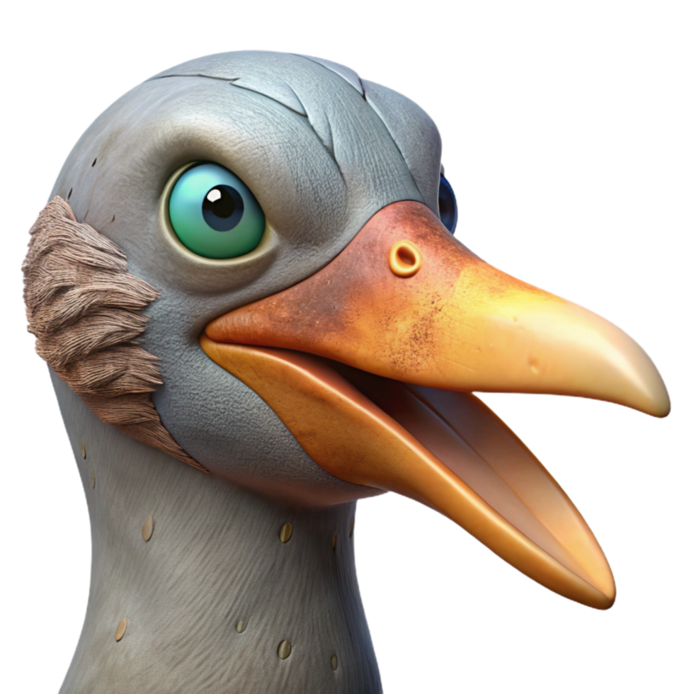 elegant classic Injured Bird Beak Close Up Transparent Background high quality png