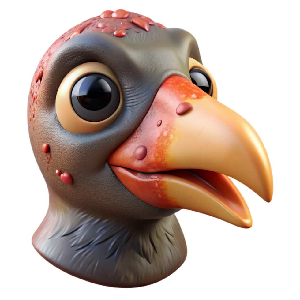 serene contemporary Injured Bird Beak Close Up Transparent Background original png