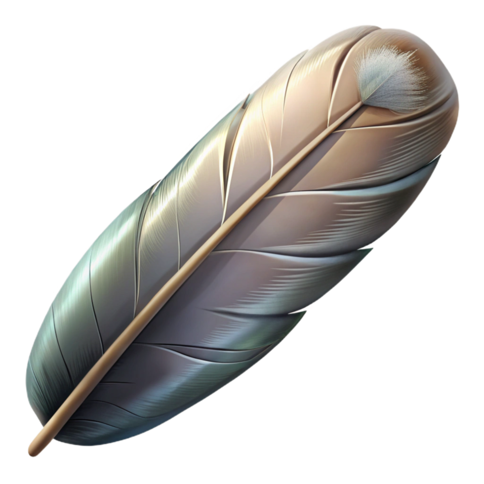 elegant artistic Injured Bird Feather Close Up Transparent Background premium png