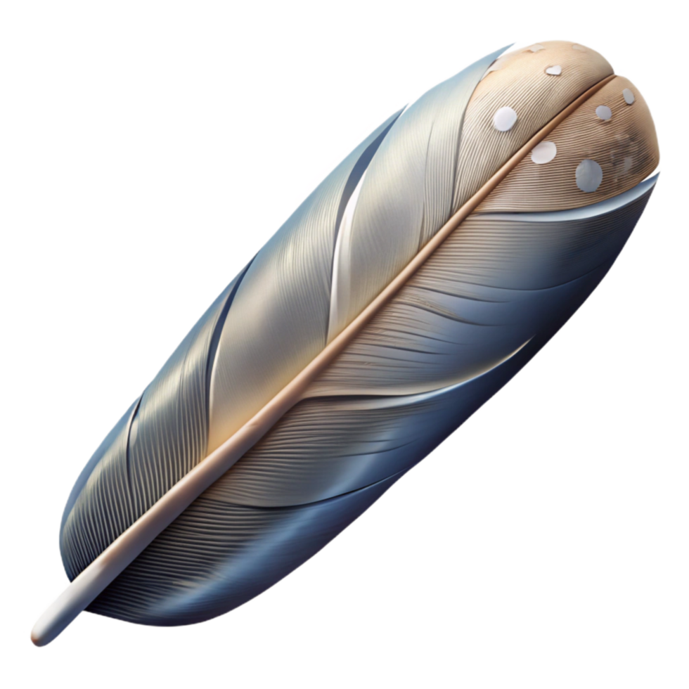 vibrant modern Injured Bird Feather Close Up Transparent Background png