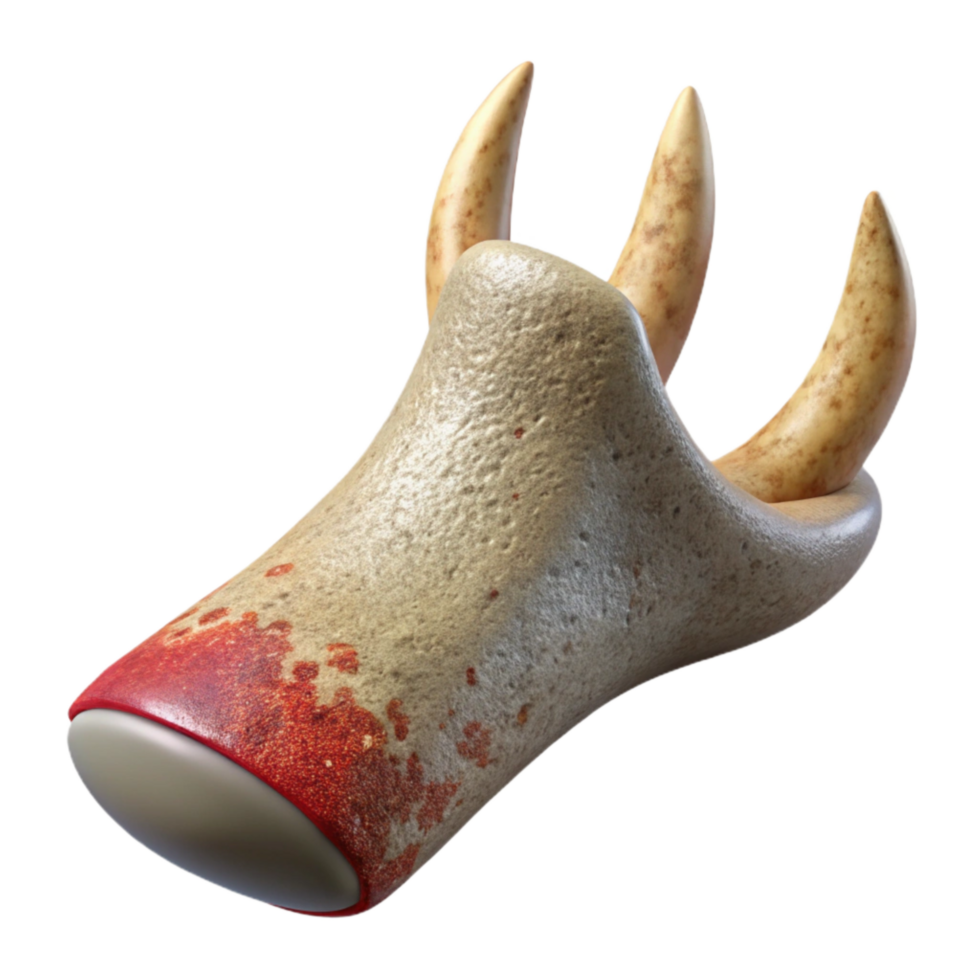 impressive vintage Injured Deer Hoof Close Up Transparent Background png