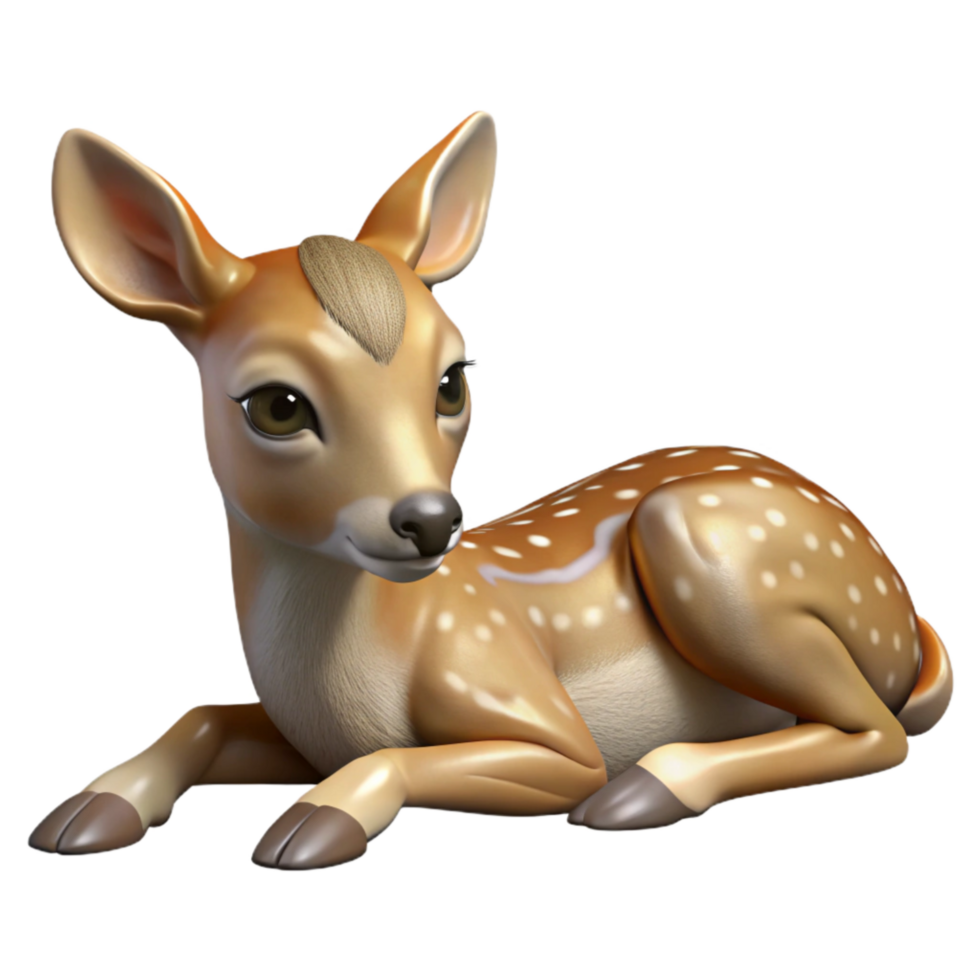impressive modern Injured Fawn Lying Down Transparent Element genuine png