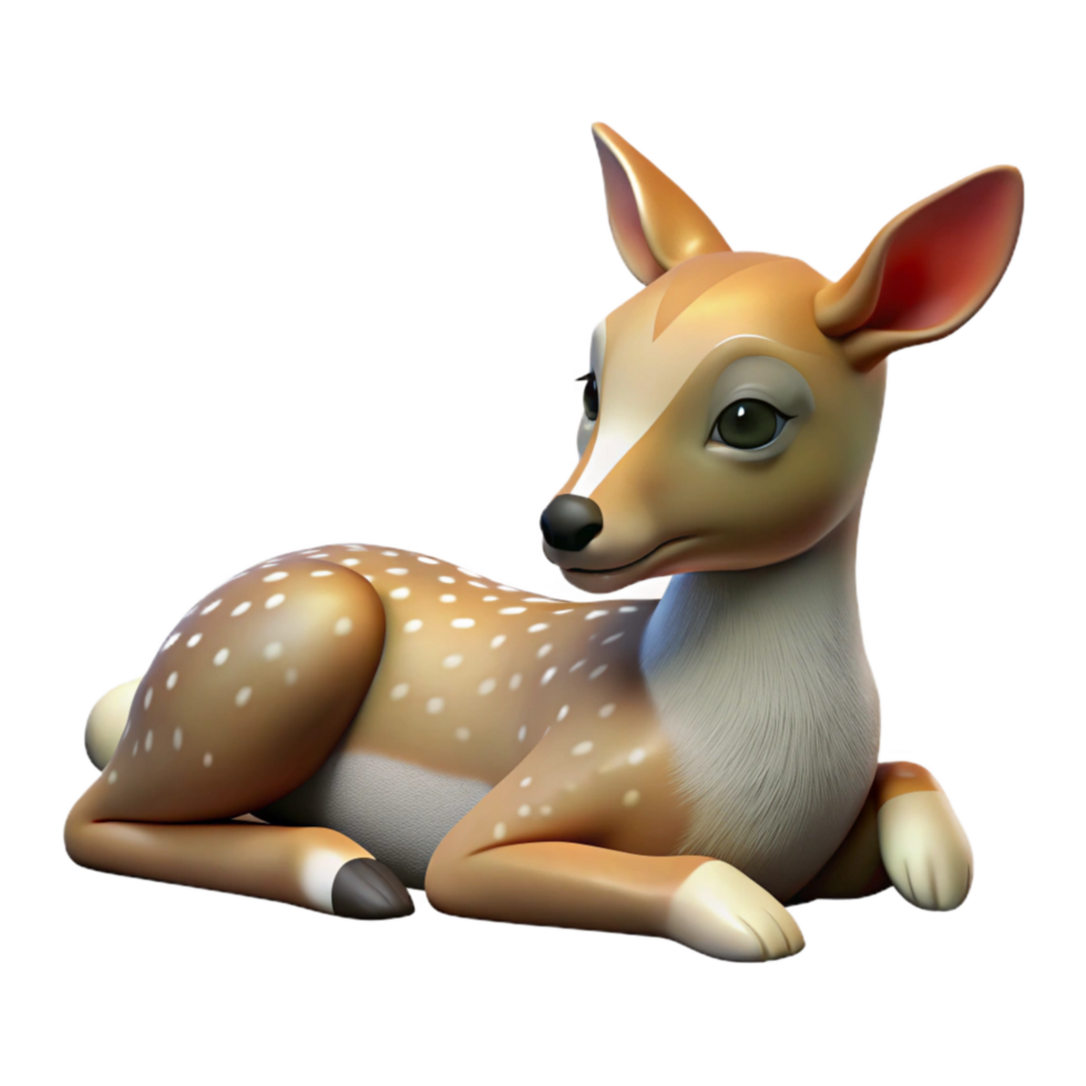 dramatic abstract Injured Fawn Lying Down Transparent Element high quality png