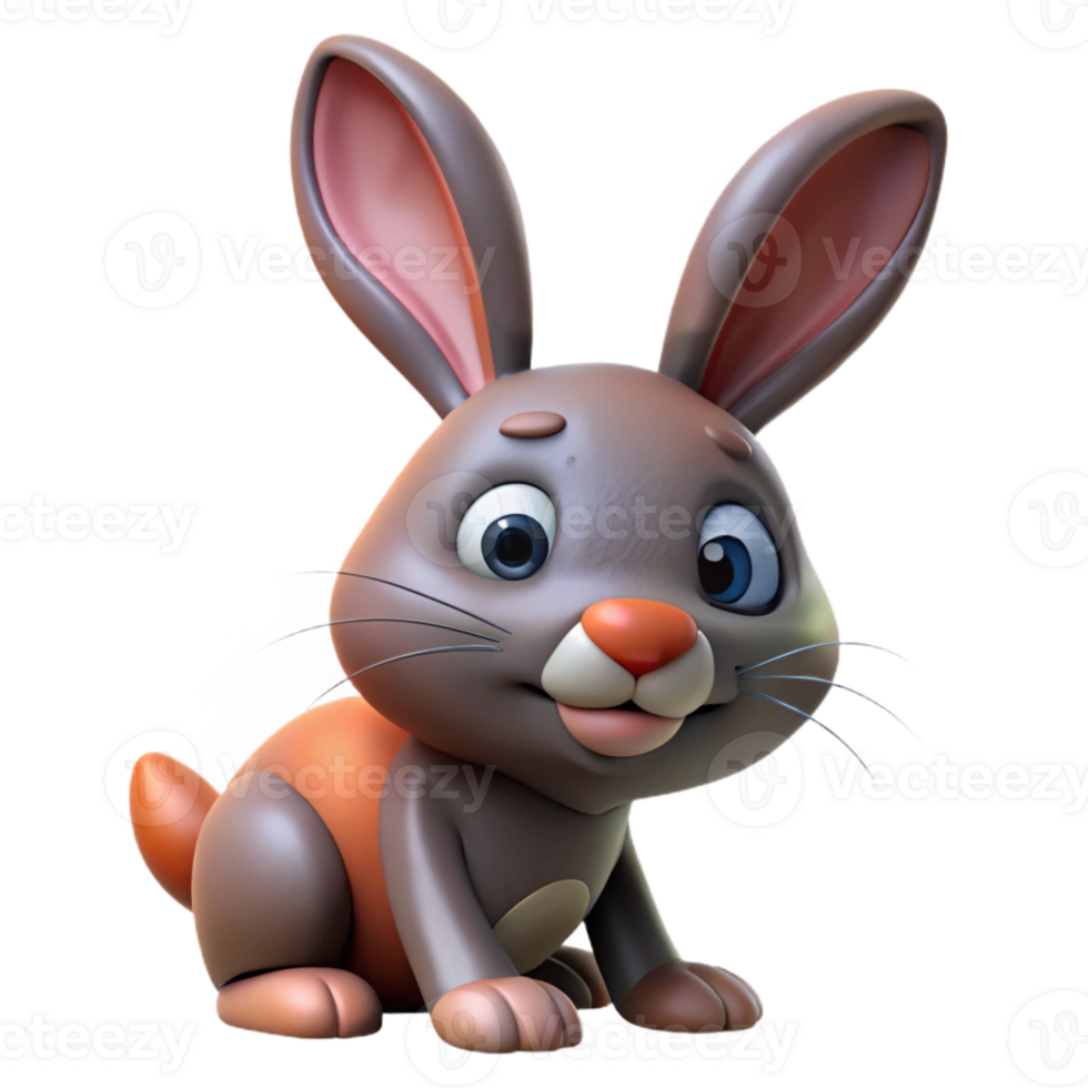 serene artistic Injured Rabbit Nose Twitching Transparent professional png