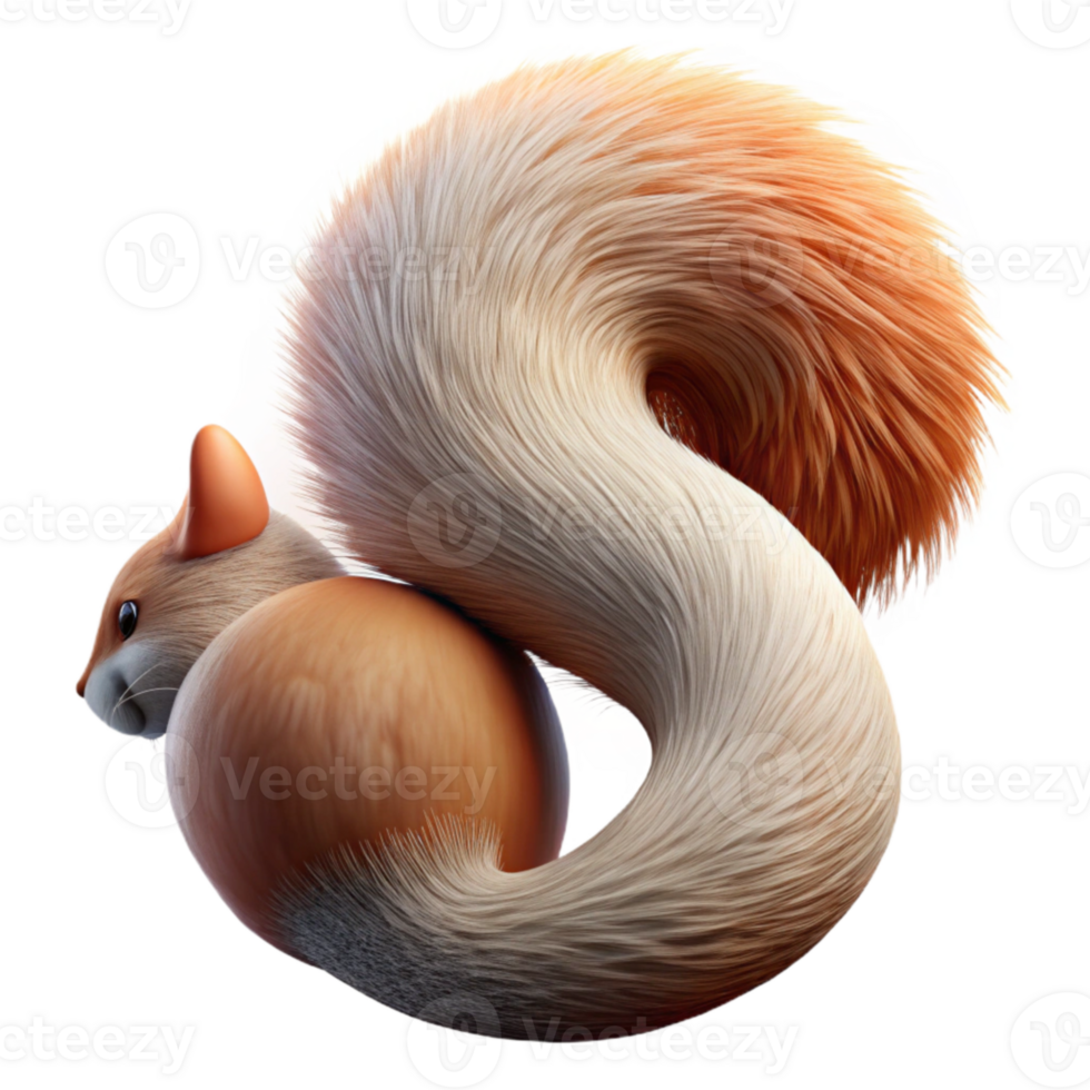 magnificent rustic Injured Squirrel Tail Close Up Transparent Background exclusive png