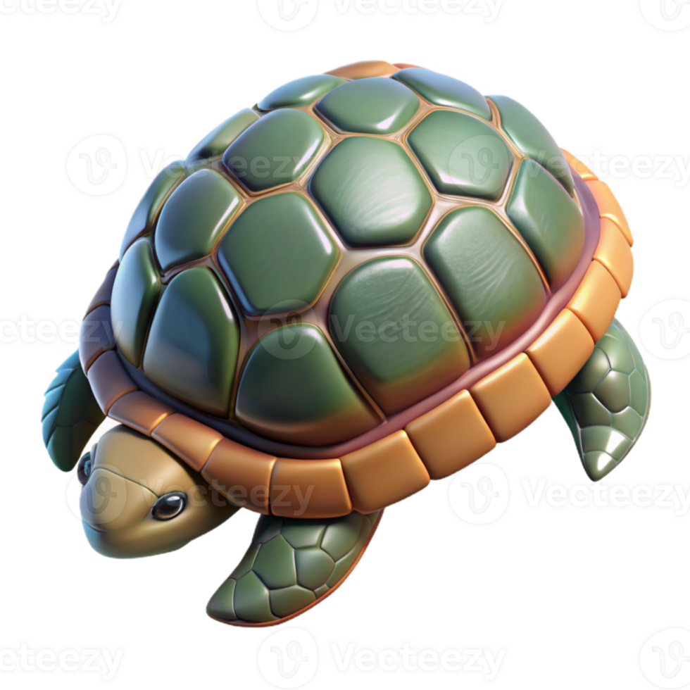 heiter künstlerisch verletzt Schildkröte Schale schließen oben transparent Hintergrund Original png