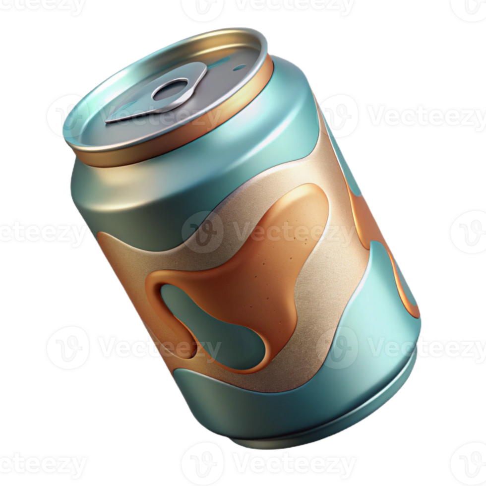 wonderful modern Innovative Beverage Can Design with Gradient Colors Isolated high quality png