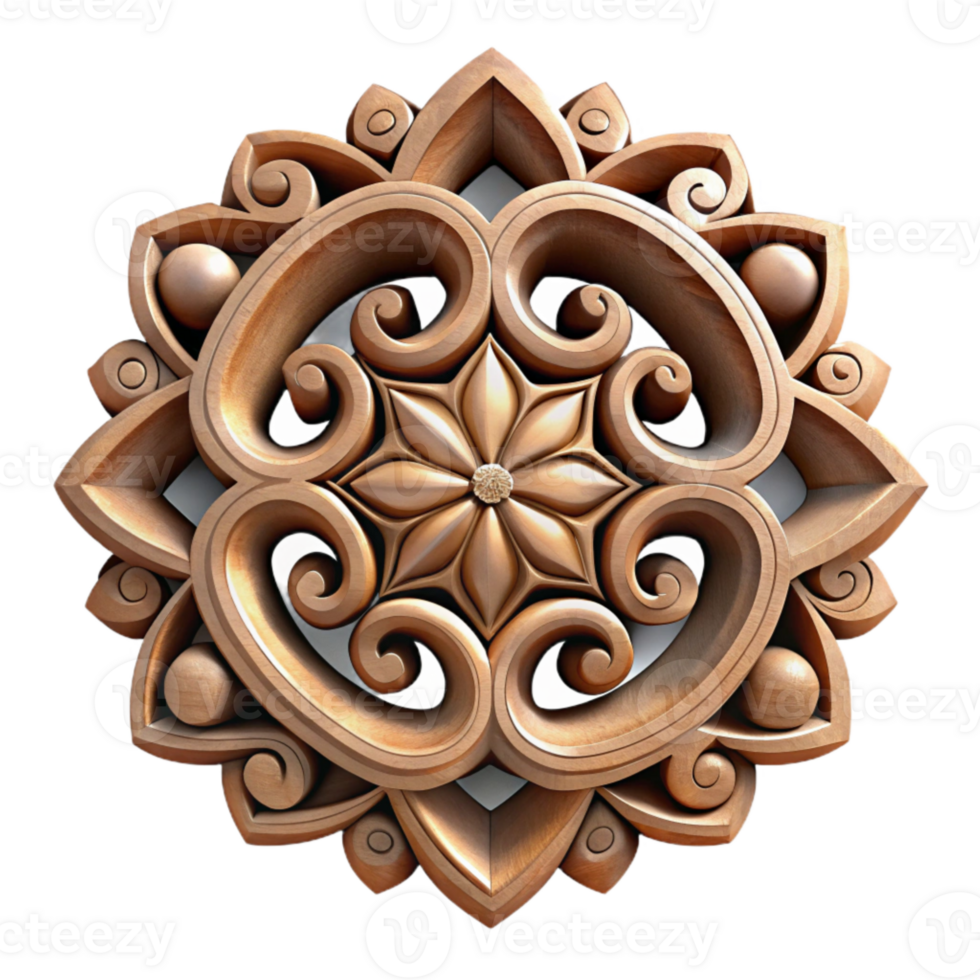 elegant abstract Intricate Scroll Saw Detail Isolated Cutout high quality png