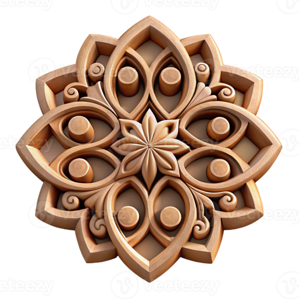 vibrant rustic Intricate Scroll Saw Detail Isolated Cutout detailed png