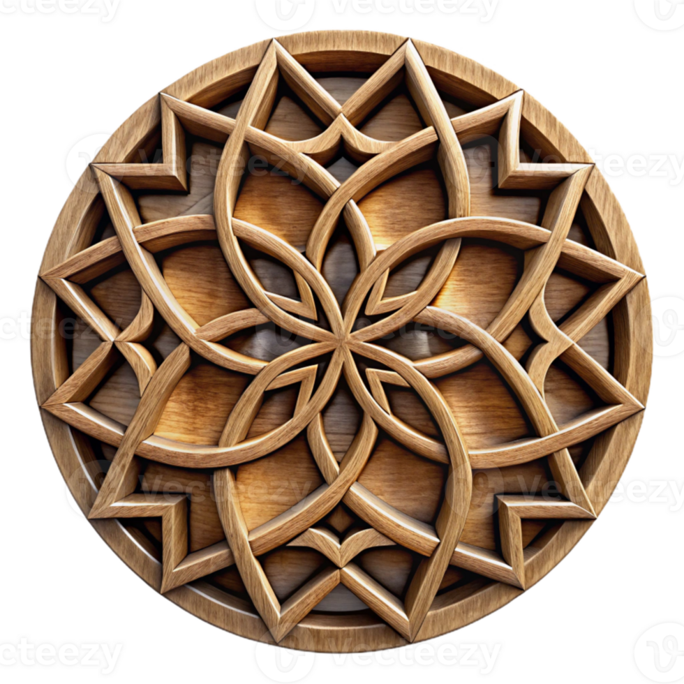 vibrant creative Intricate Wood Fretwork Design Cutout detailed png
