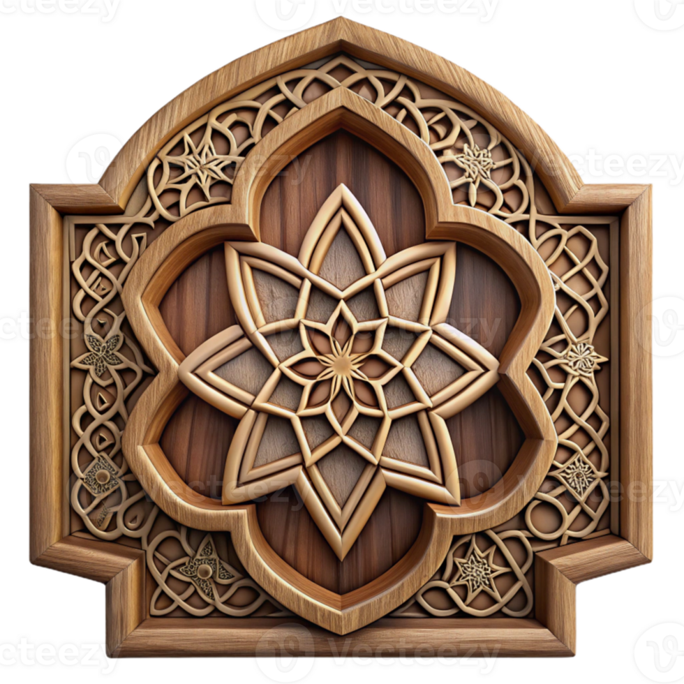 extraordinary contemporary Intricate Wood Inlay Border Design Cutout detailed png
