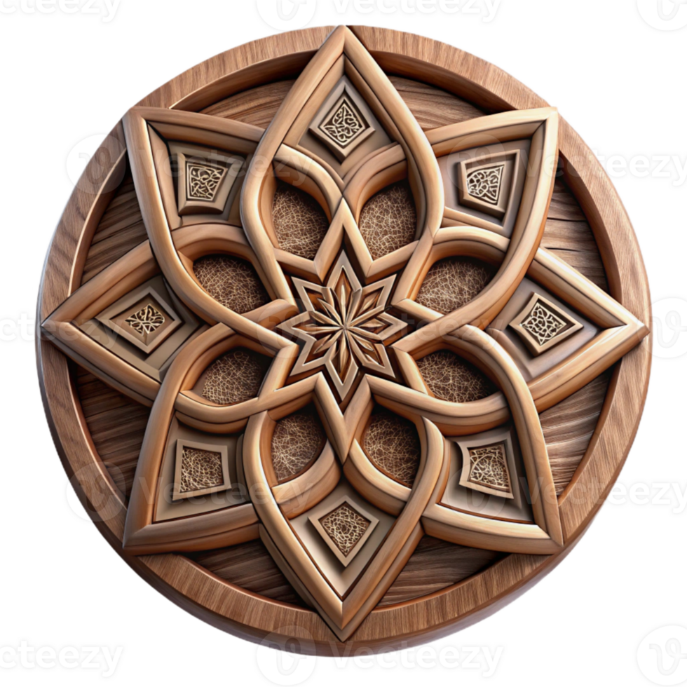 magnificent vintage Intricate Wood Inlay Detail Isolated professional png