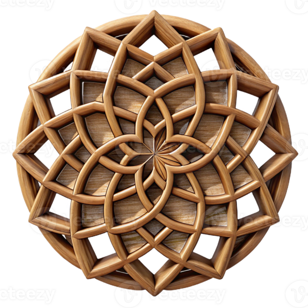 stunning minimalist Intricate Wood Lattice Design Cutout premium png