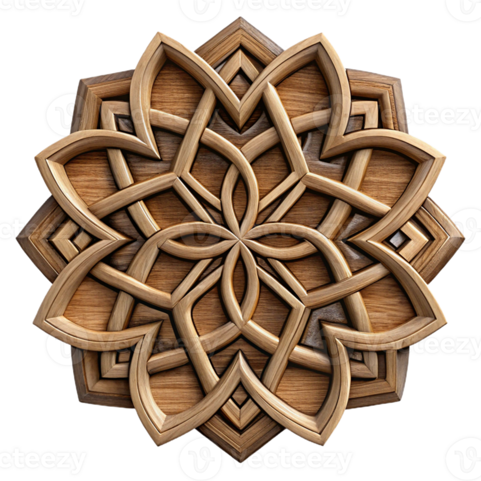 elegant rustic Intricate Wood Inlay Pattern Cutout high quality png