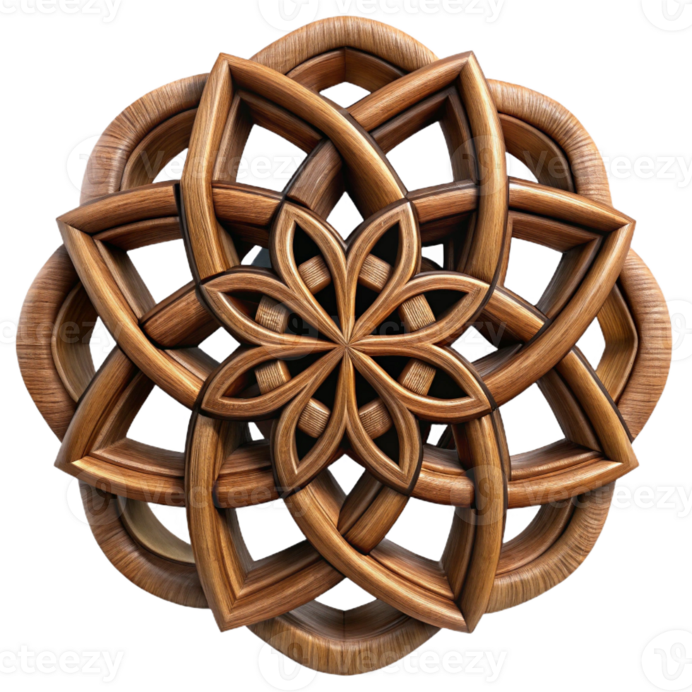stunning rustic Intricate Wood Lattice Design Cutout professional png