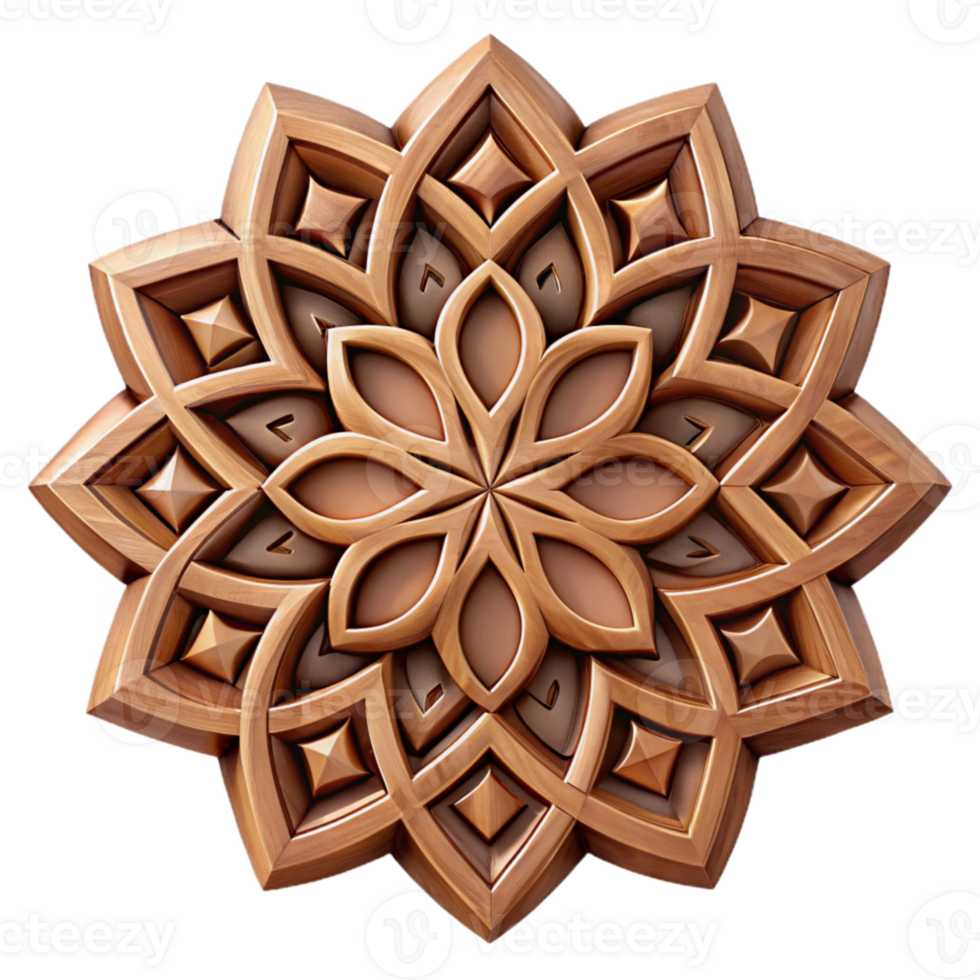dramatic creative Intricate Wood Marquetry Pattern Cutout high quality png