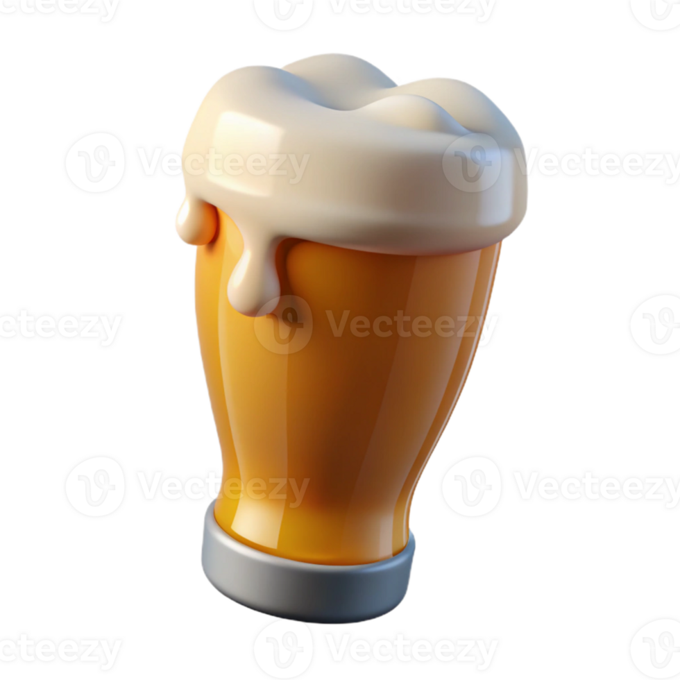 stunning rustic Ipa Beer in Nonic Pint Glass Isolated detailed png