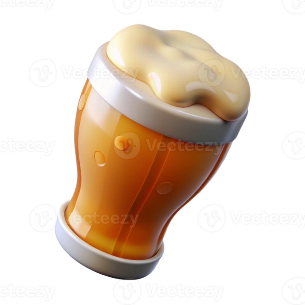 beautiful rustic Ipa Beer in Nonic Pint Glass Isolated professional png