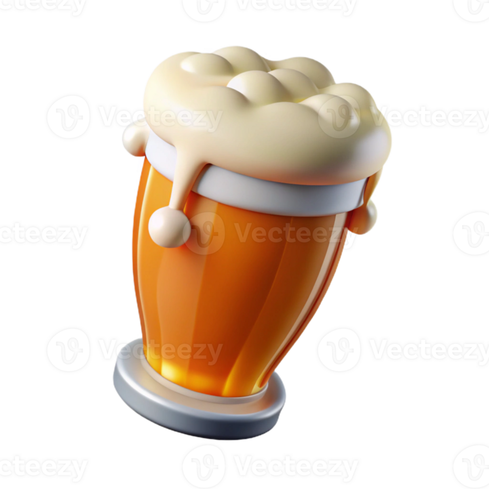 vibrant minimalist Ipa Beer in Pint Glass Isolated genuine png