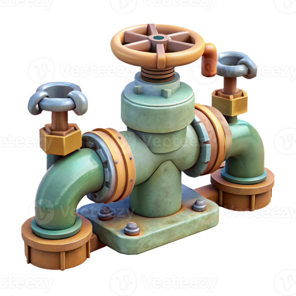 impressive rustic Irrigation System Pipes and Valves Cutout Element exclusive png