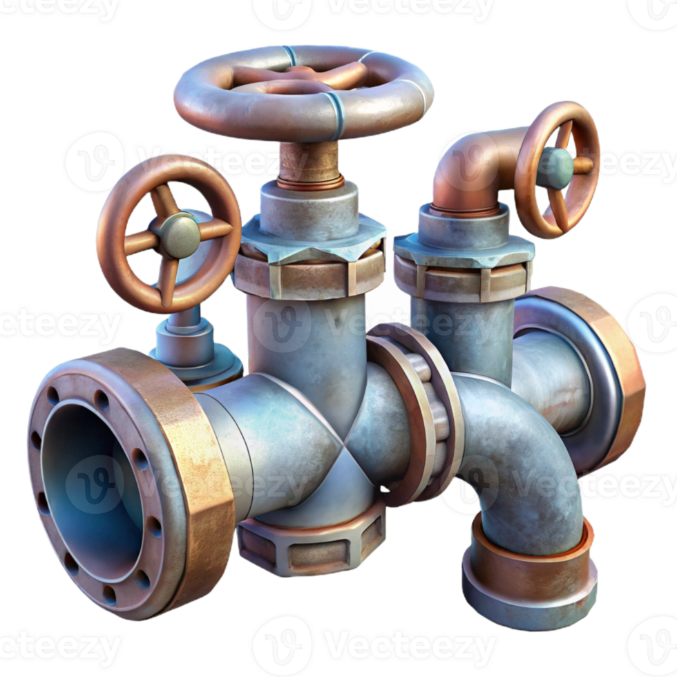 vibrant artistic Irrigation Pipes and Valves Transparent Background exclusive png
