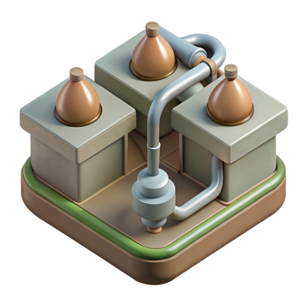 wonderful creative Irrigation System with Drip Lines Top View Isolated Element high resolution png