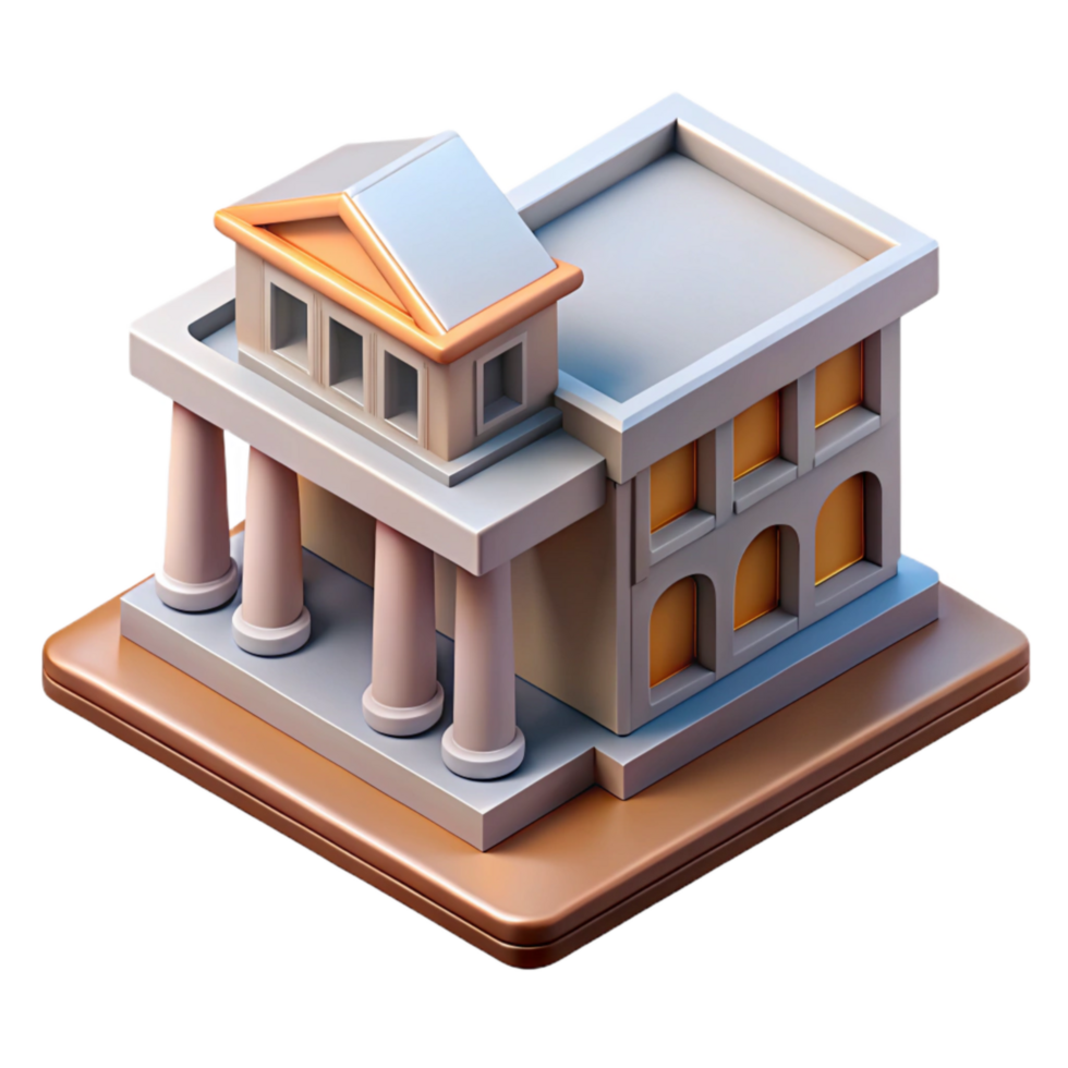 wonderful modern Isometric City Building Isolated Element authentic png