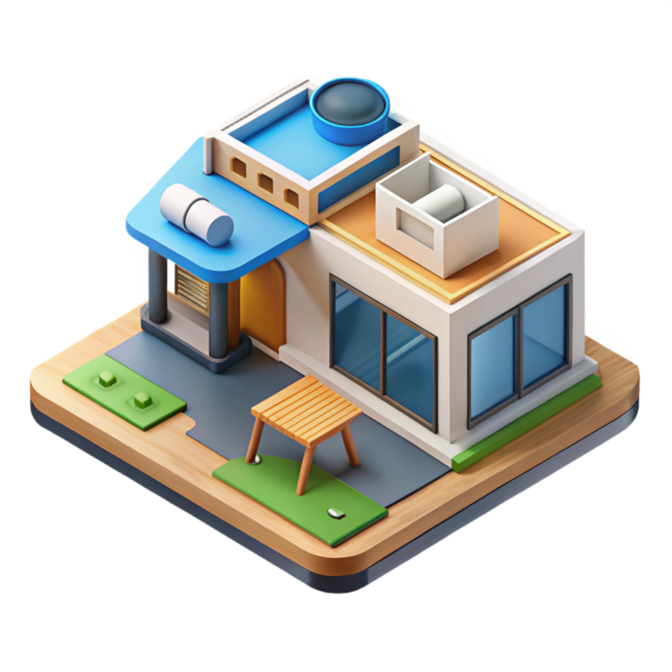 elegant traditional Isometric Vr Architectural Design Studio Isolated genuine png