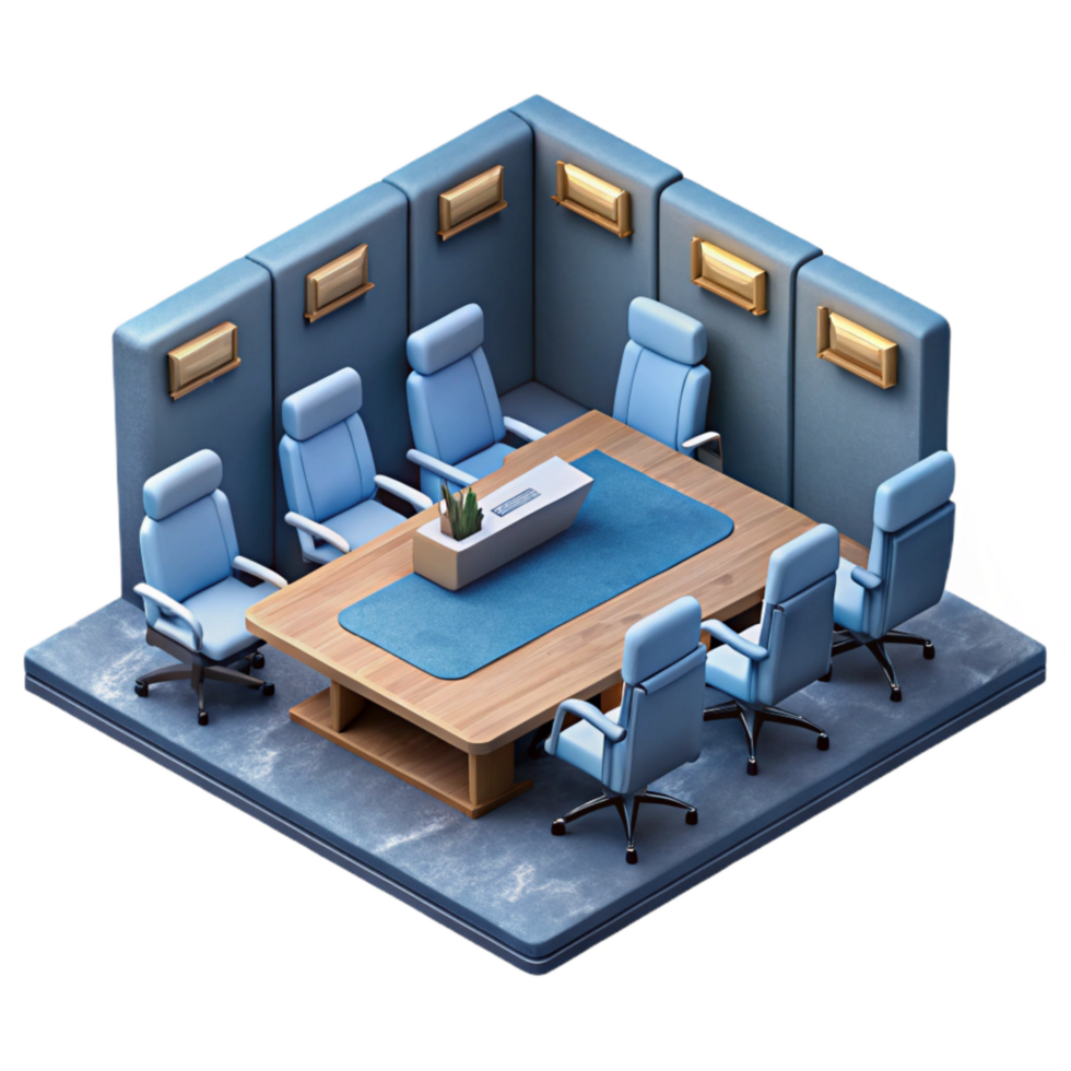stunning classic Isometric Vr Conference Room Isolated Element genuine png