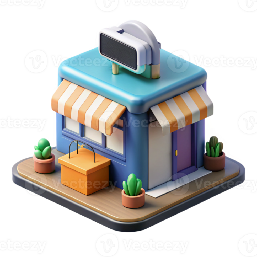 dramatic traditional Isometric Vr Retail Store Environment Isolated exclusive png