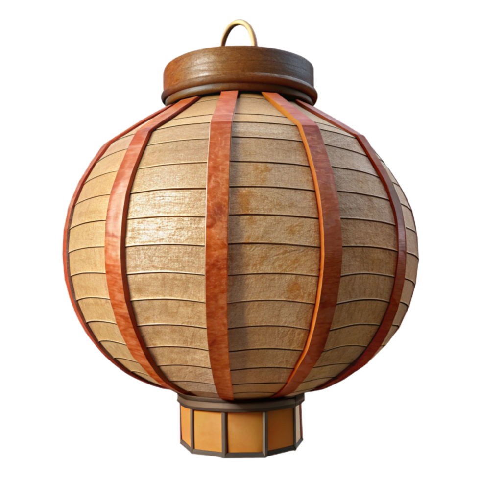 elegant modern Japanese Lantern with Paper Design Cutout genuine png