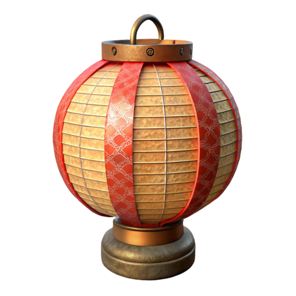 beautiful abstract Japanese Lantern with Paper Design Cutout original png