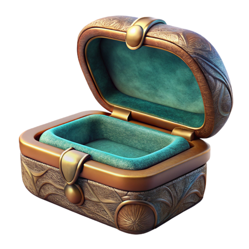 elegant abstract Jewelry Box Velvet Lined Cutout Element authentic png