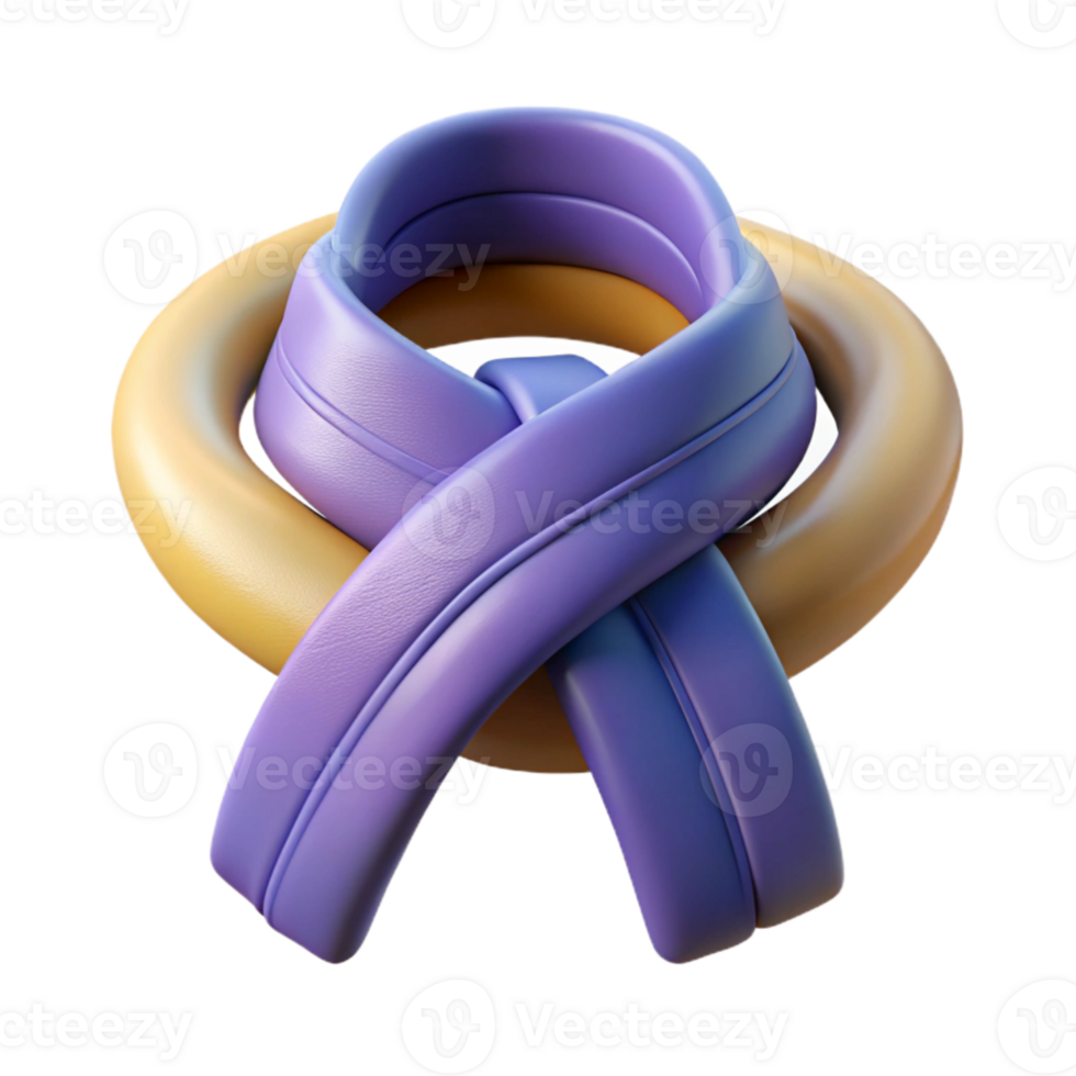 elegant contemporary Judo Gi Belt Knot Detail Isolated Cutout detailed png