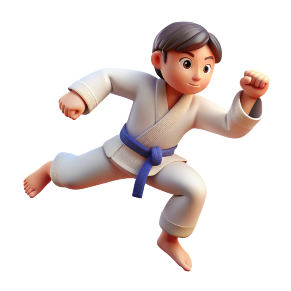 elegant creative Judo Throw Dynamic Movement Isolated Cutout authentic png
