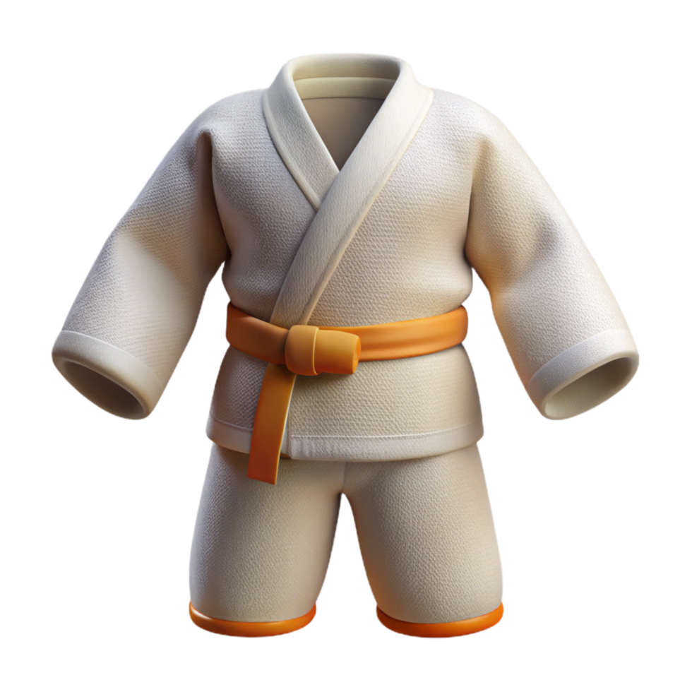 serene modern Judo Uniform White Fabric Texture Transparent high quality png