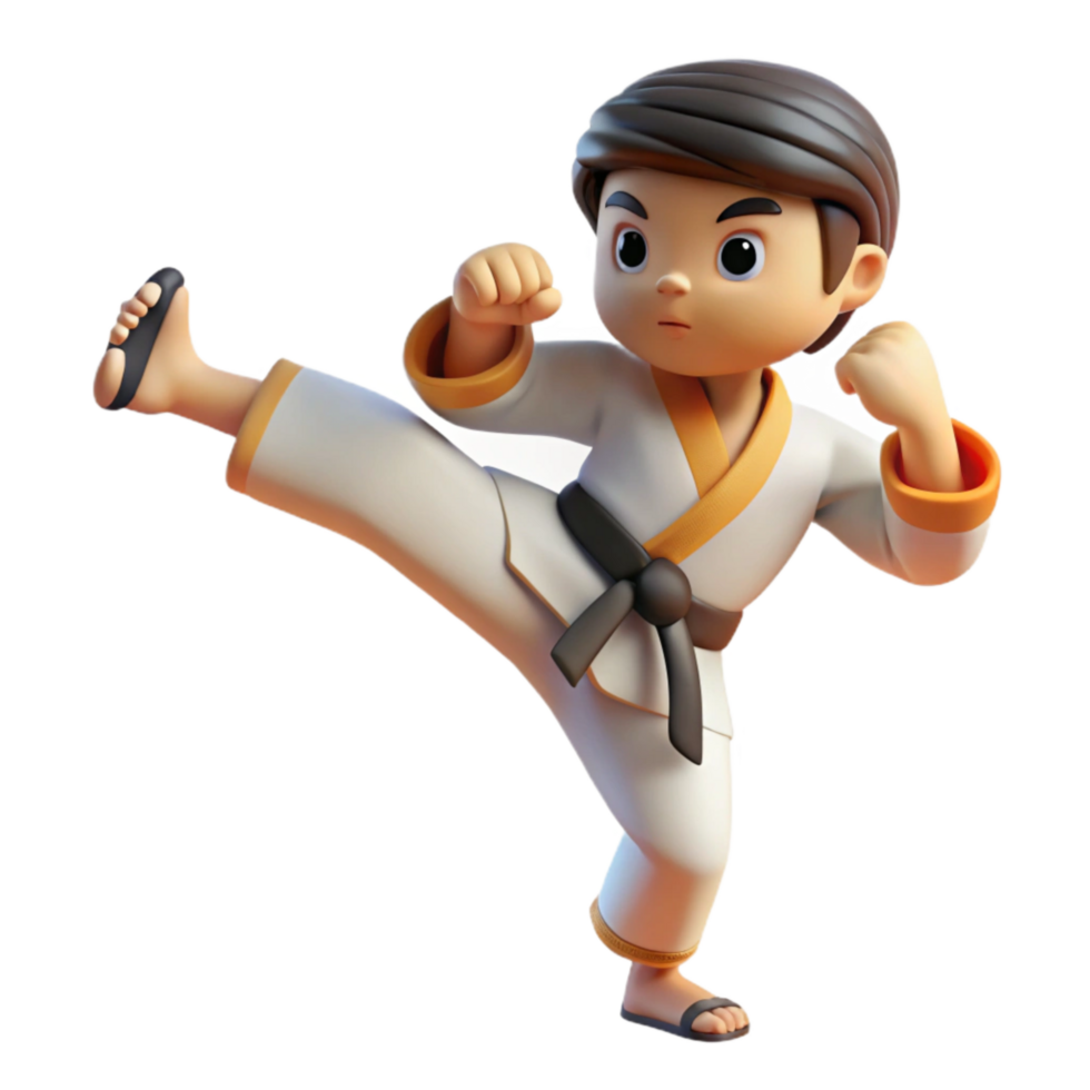 elegant rustic Karate Kick High Impact Isolated Cutout genuine png