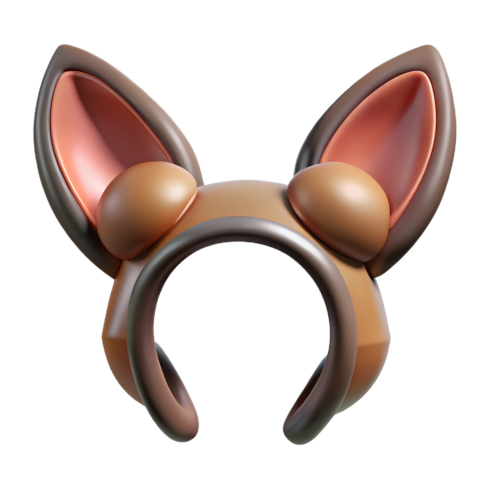 serene modern Kawaii Animal Ears Headband Cutout Front View original png