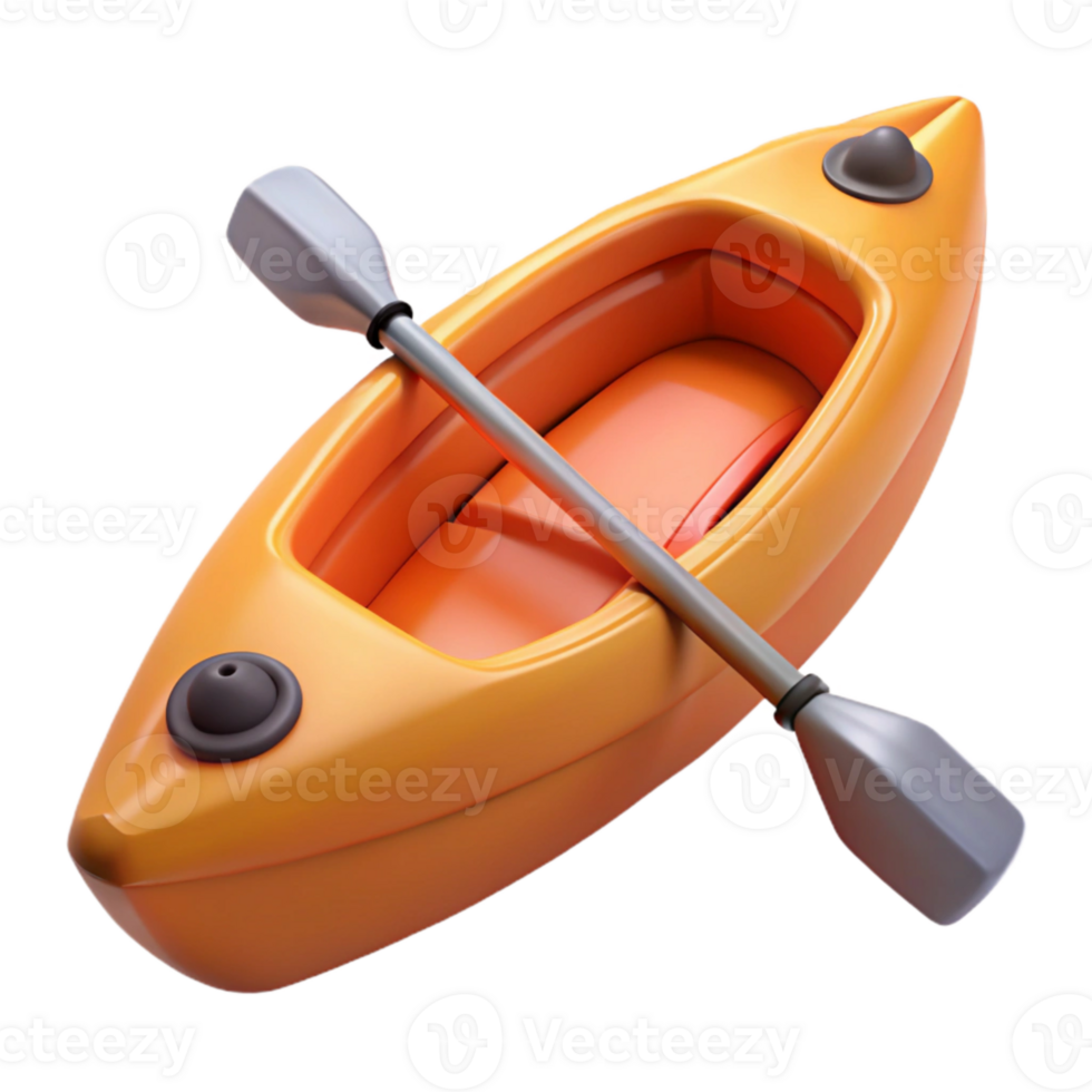 dramatic traditional Kayak Cockpit Empty Ready to Paddle Isolated Element high quality png