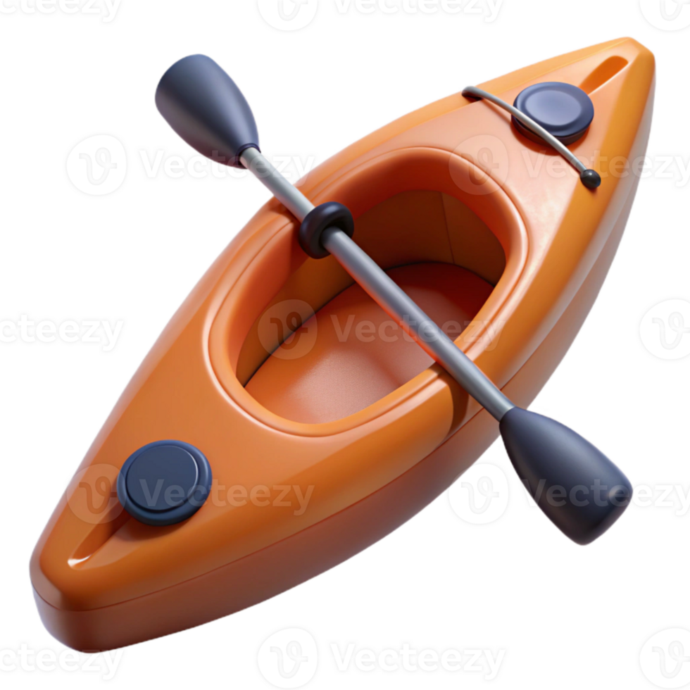 magnificent artistic Kayak Cockpit Empty Ready to Paddle Isolated Element authentic png