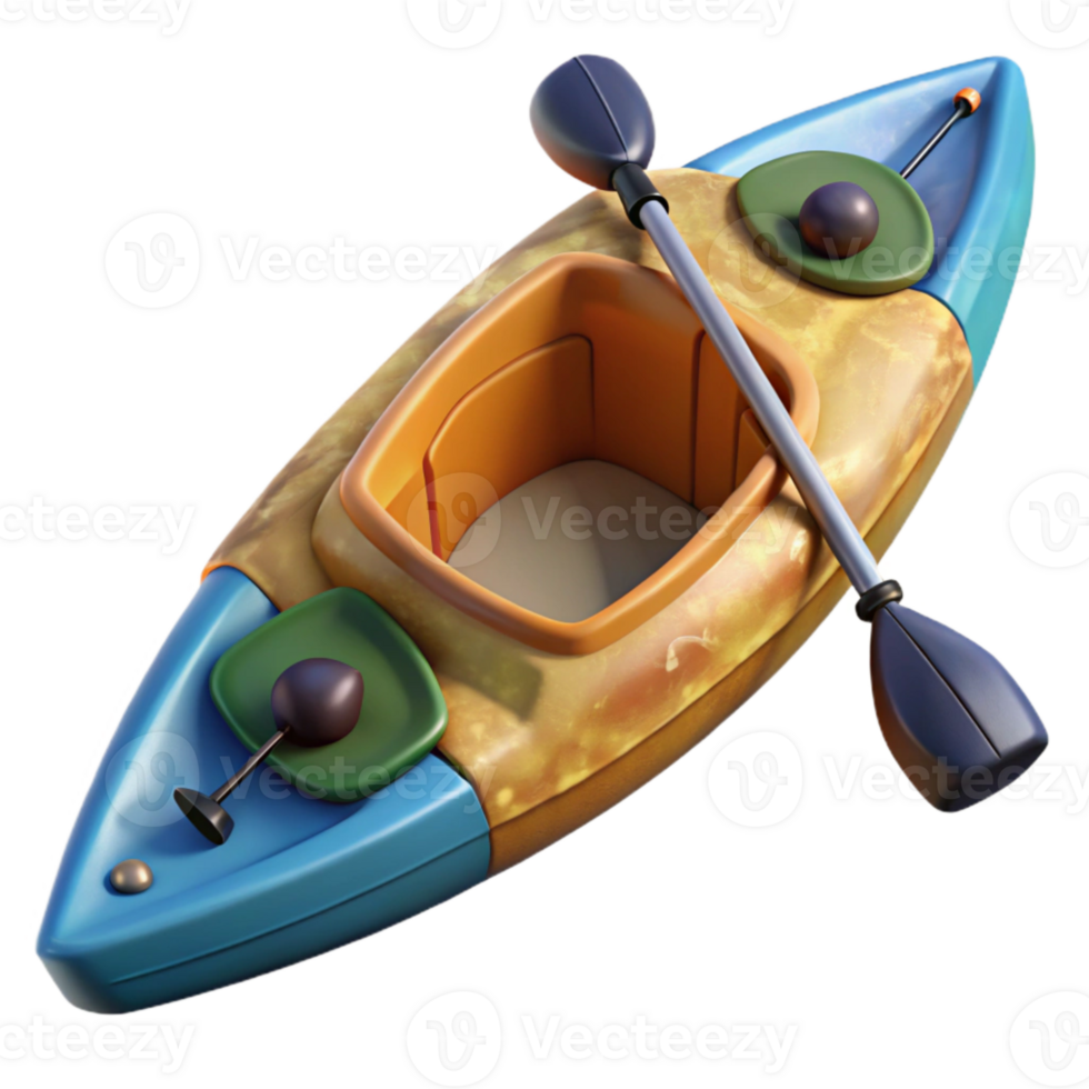 extraordinary creative Kayak Cockpit Empty Ready to Paddle Isolated Element professional png