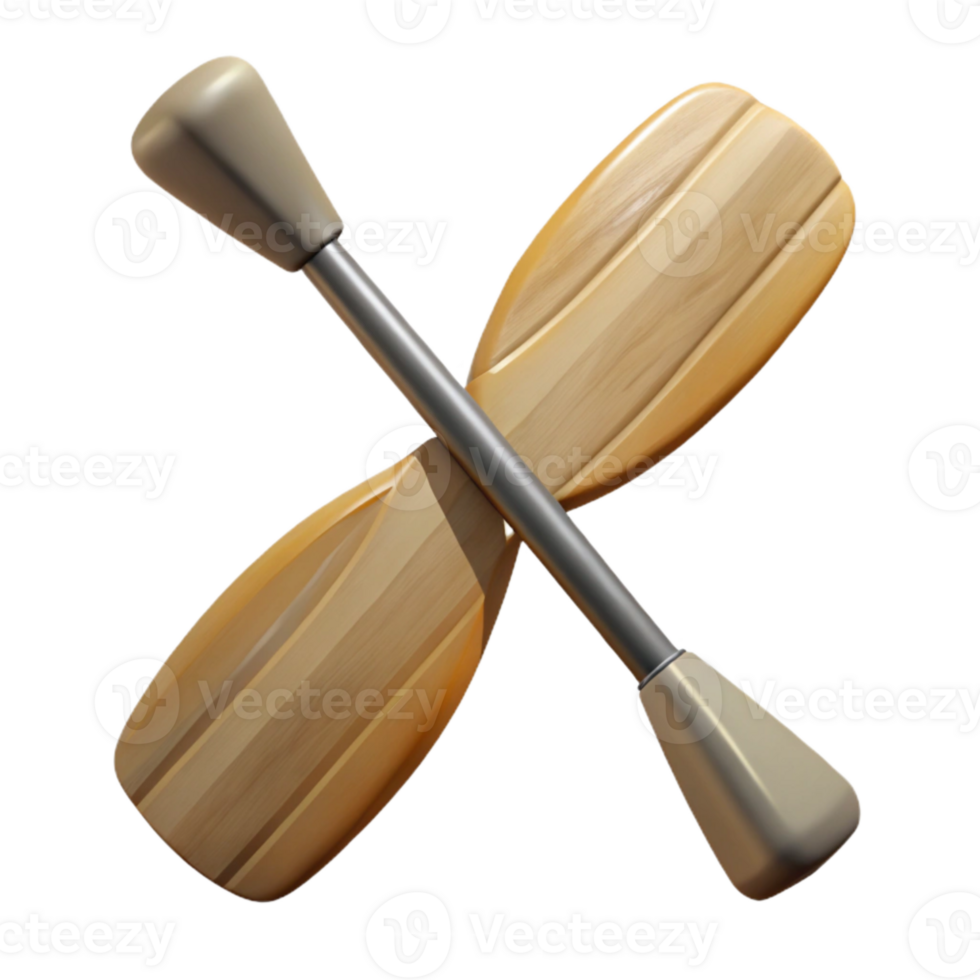 serene minimalist Kayak Paddle Two Bladed Isolated exclusive png