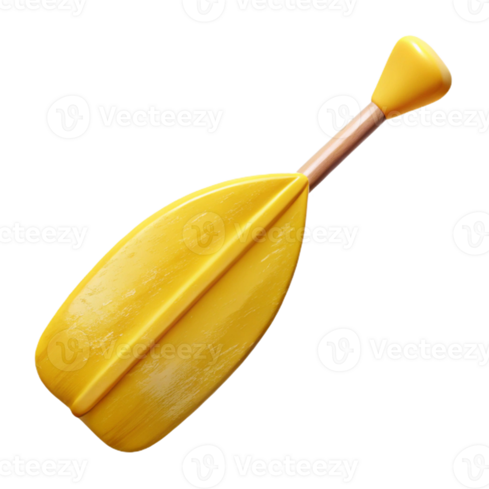 serene creative Kayak Paddle Yellow Fiberglass Cutout high resolution png