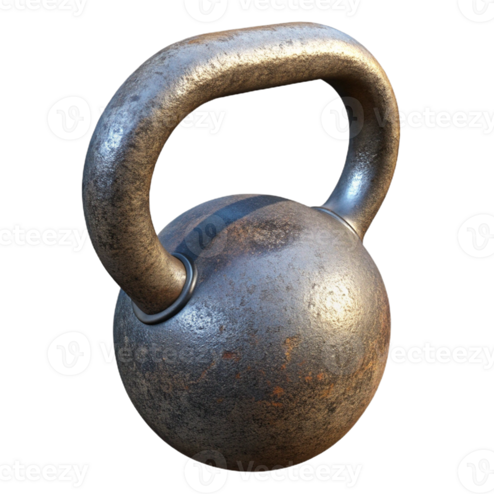 impressive creative Kettlebell Cast Iron Texture Isolated high quality png