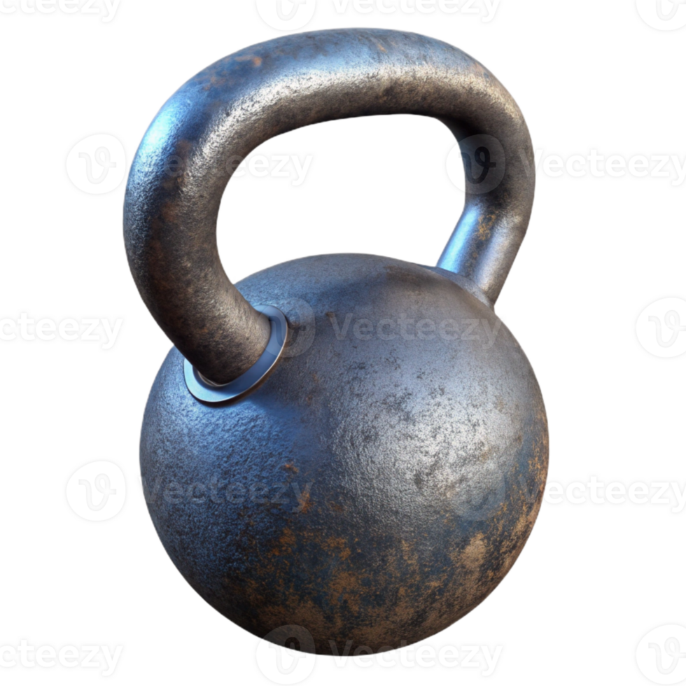 beautiful classic Kettlebell Cast Iron Texture Isolated premium png