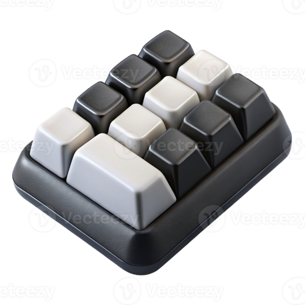 extraordinary creative Keyboard Keys White and Black Isolated Cutout high resolution png