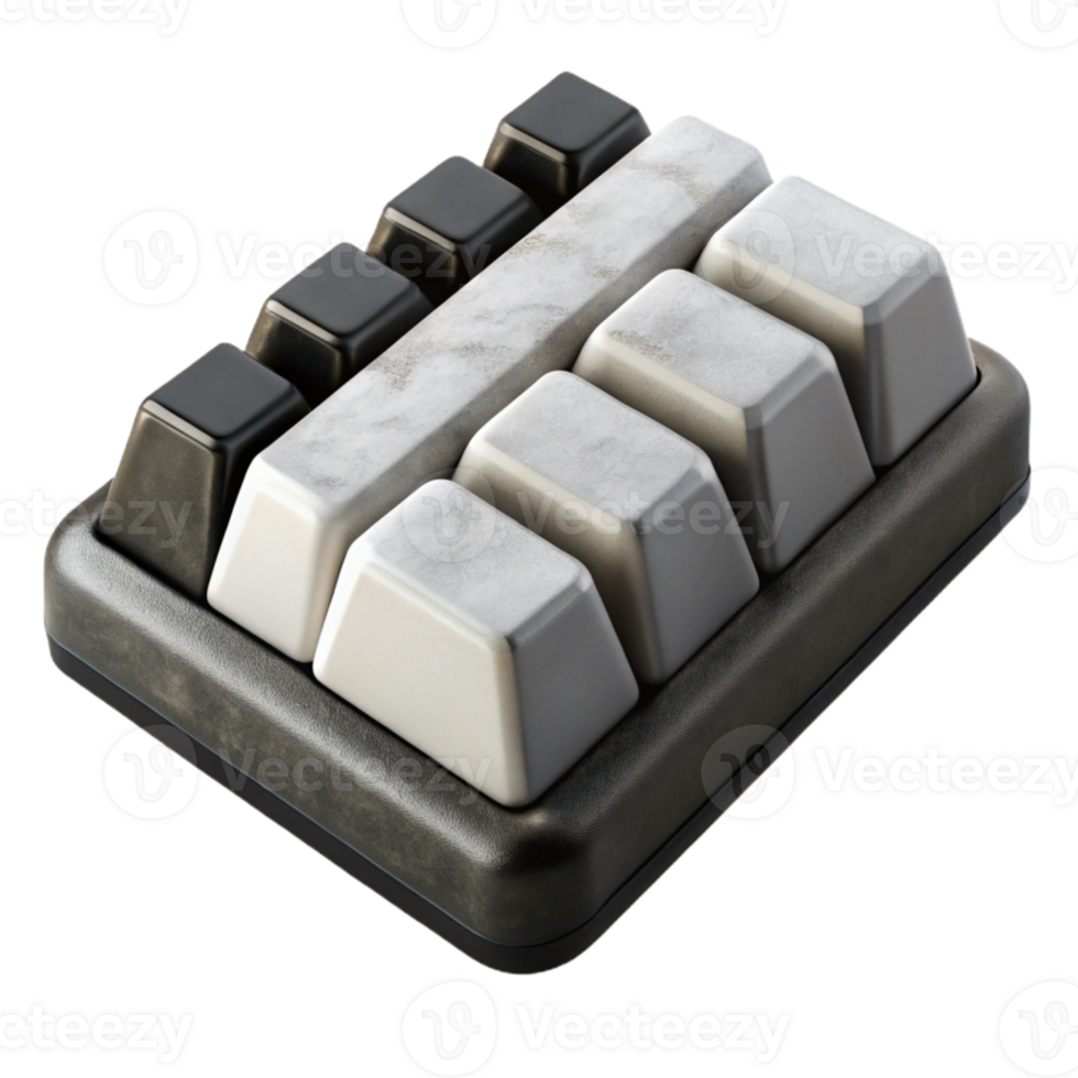 stunning traditional Keyboard Keys White and Black Isolated Cutout high resolution png