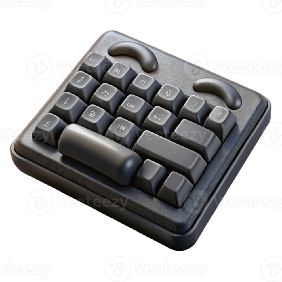 extraordinary creative Keyboard Wireless Black Isolated Cutout detailed png
