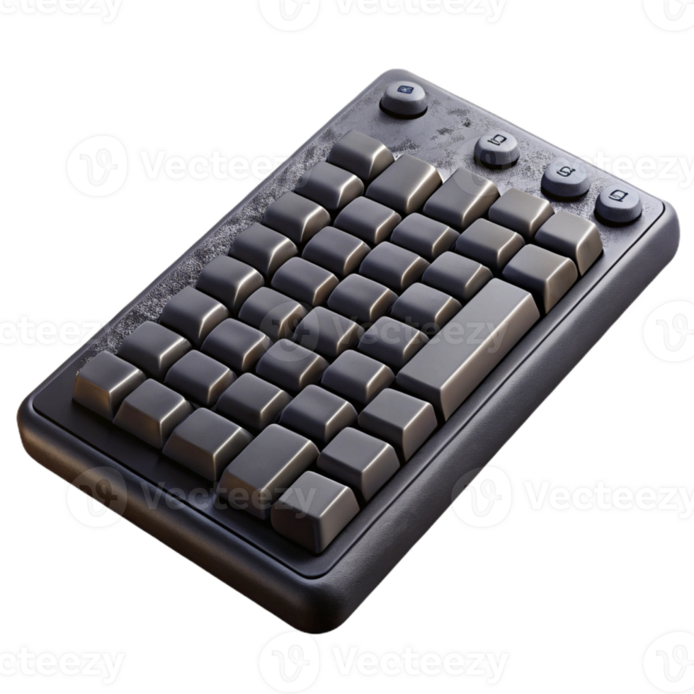elegant contemporary Keyboard Wireless Black Isolated Cutout high quality png